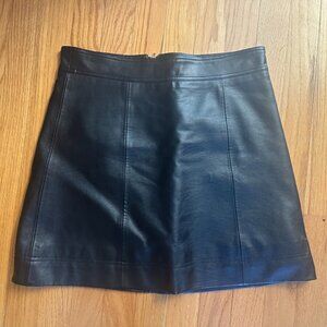 J. Crew Factory Black Faux Leather Skirt